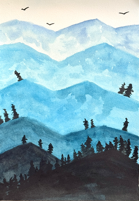 Watercolour - Tranquil Landscape 2