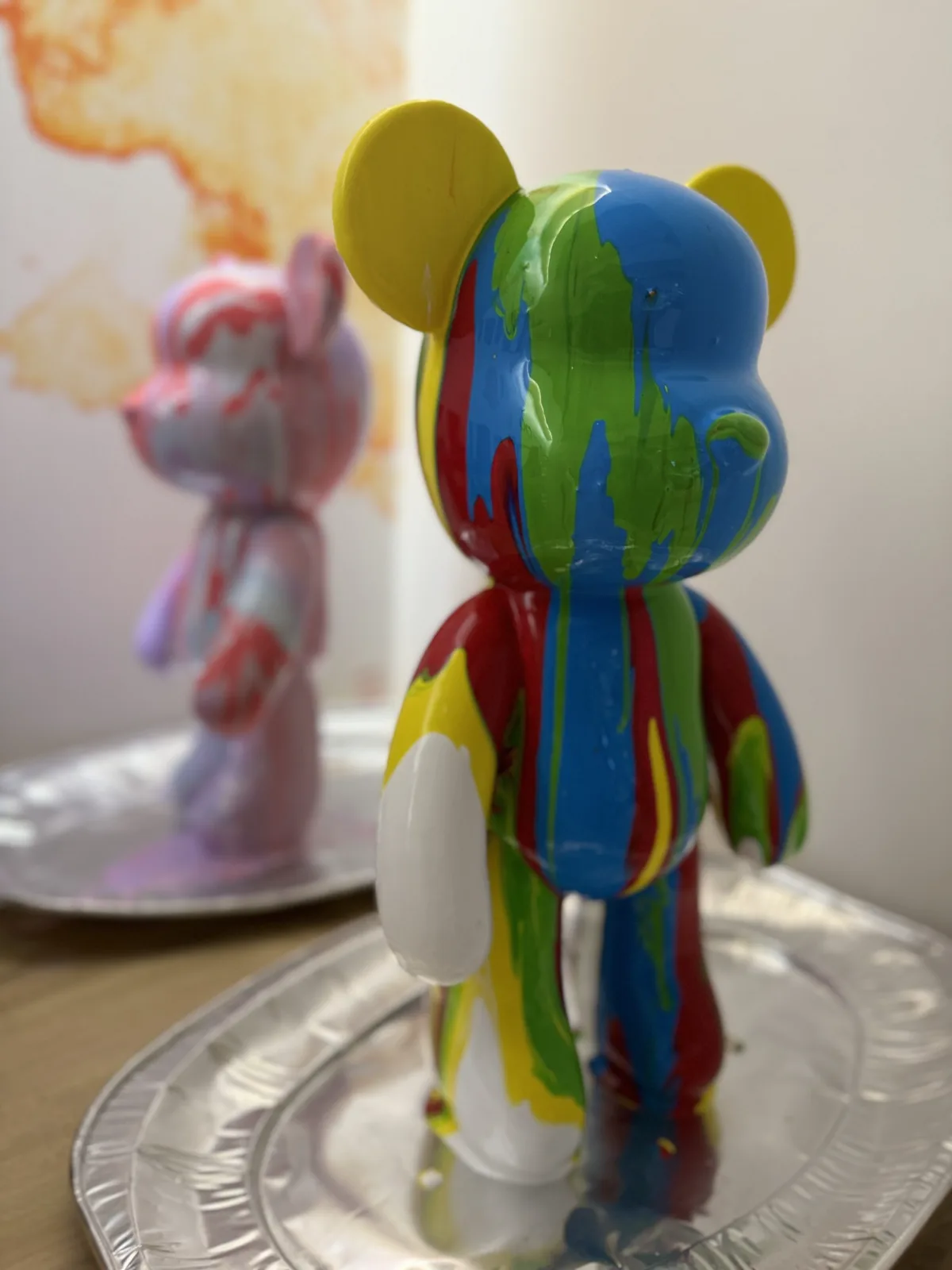 Bear Figure Paint Pouring Fluid Art 2