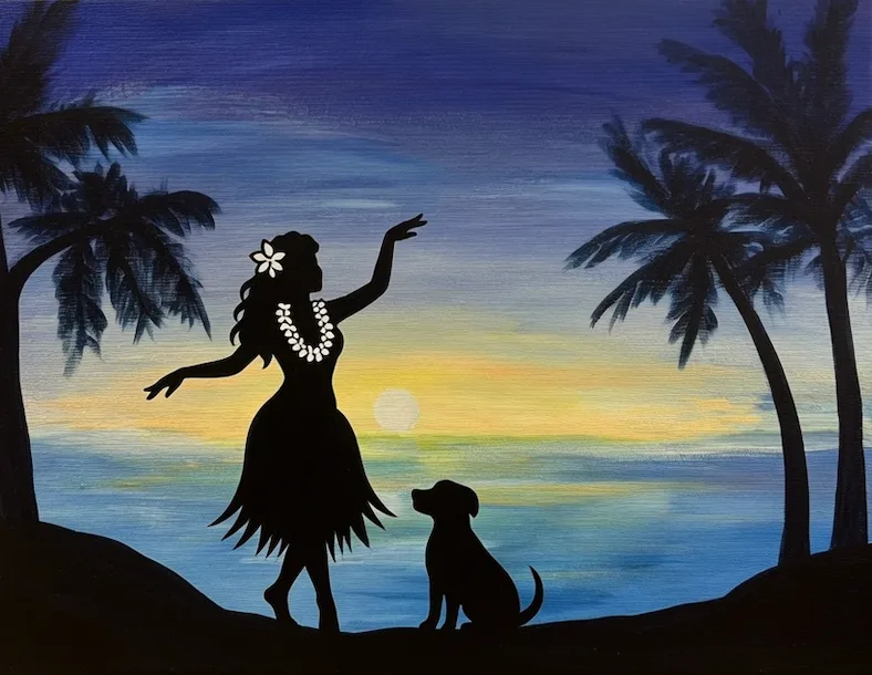Kids: Hula Girl on the Beach