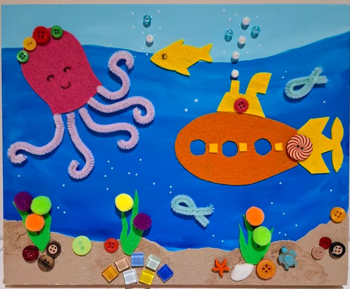 Kids: Mixed Media Ocean Scene