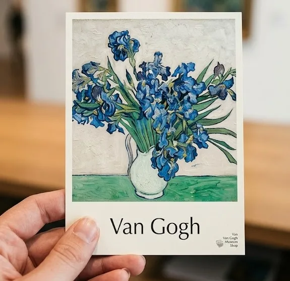 Cat Playing in Van Gogh Iris 4