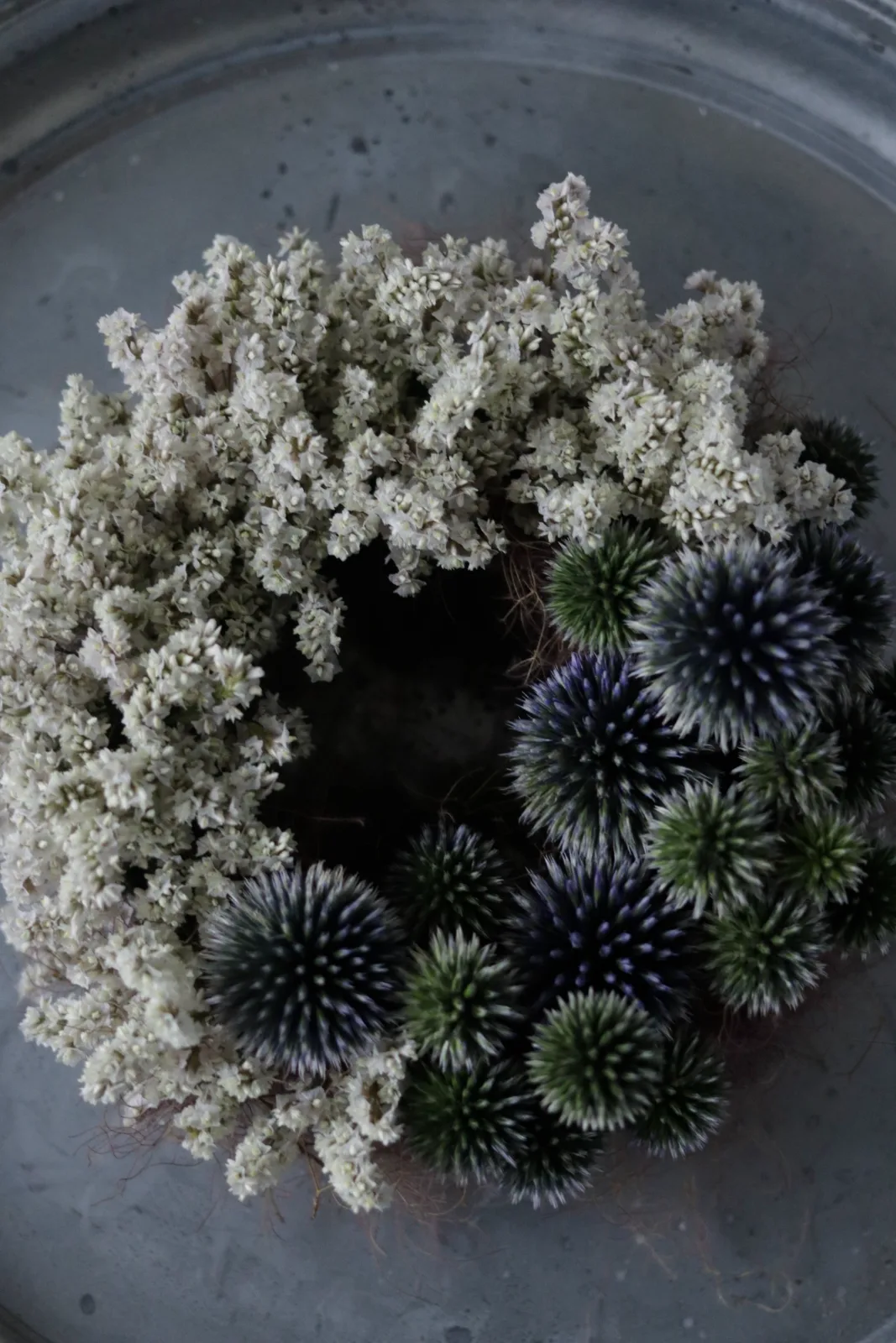 Flower Arrangement: Lapis Lazuli Thistle Wreath