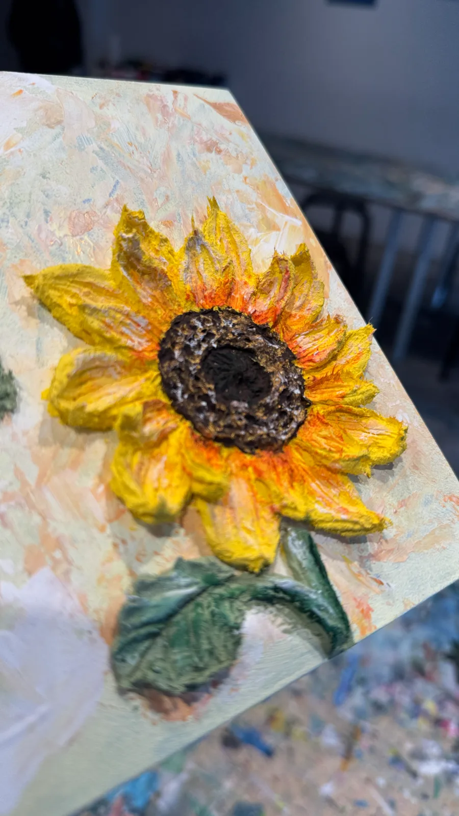 Introduction to Sculpture Painting- Sunflower 3