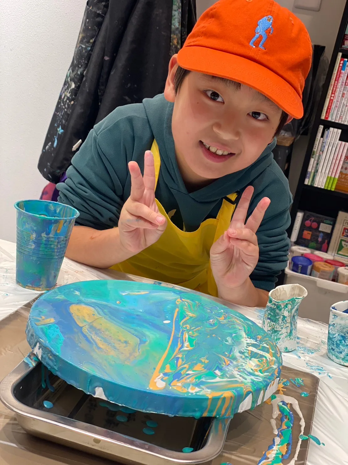 SS Parent & Child: Paint Pouring Fluid Art 3