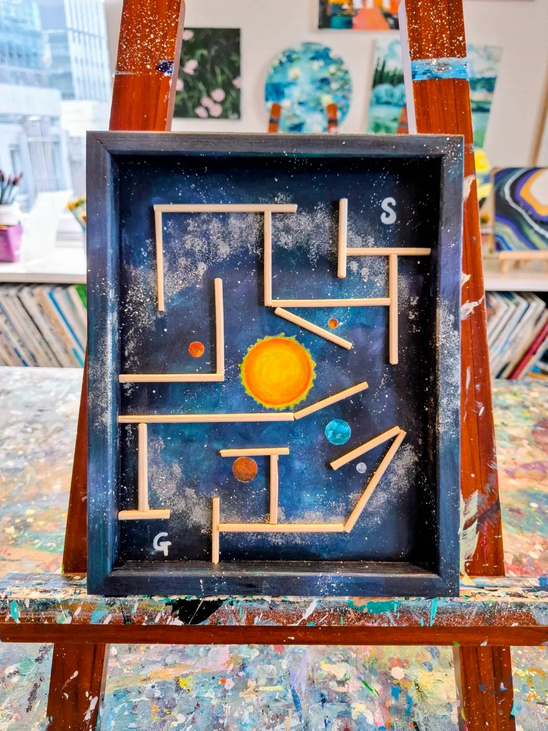 Kids: Space Theme Marble Game