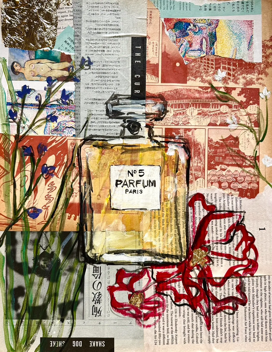 Collage Multi Media Abstract