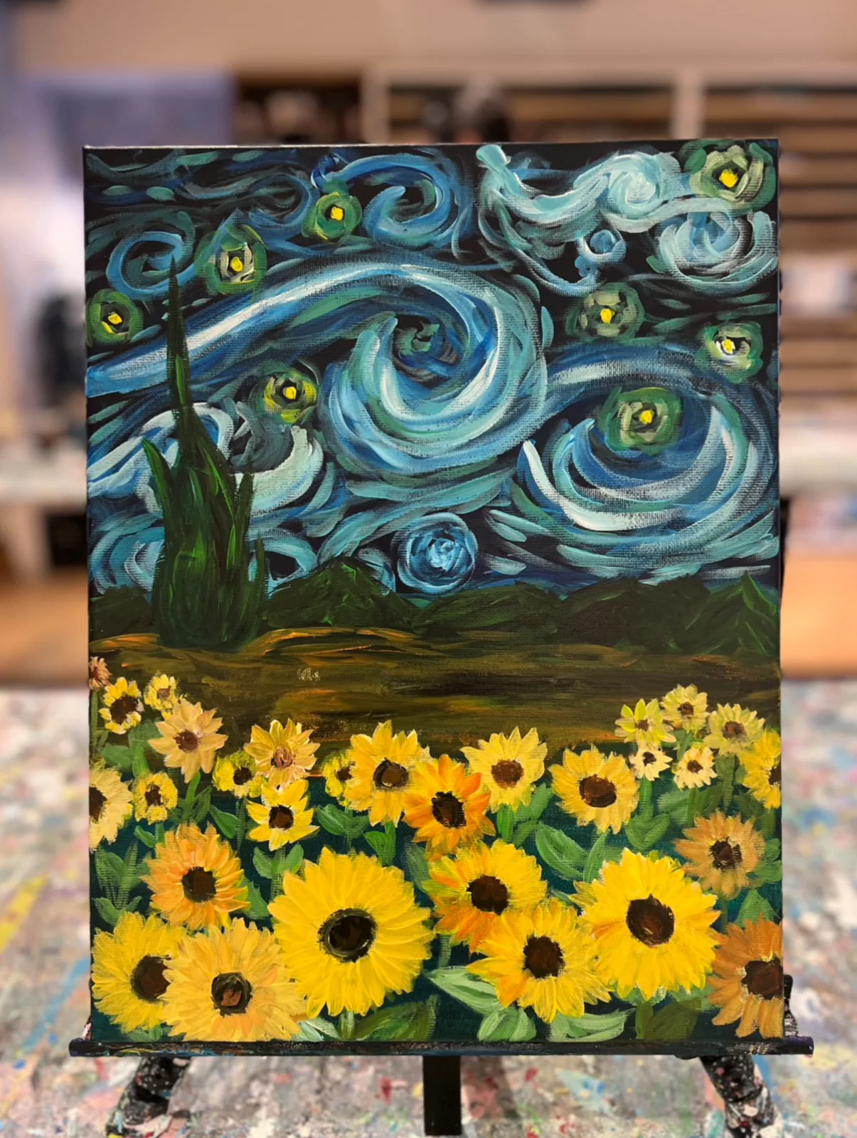 Kids Only: Van Gogh Sunflower field 2