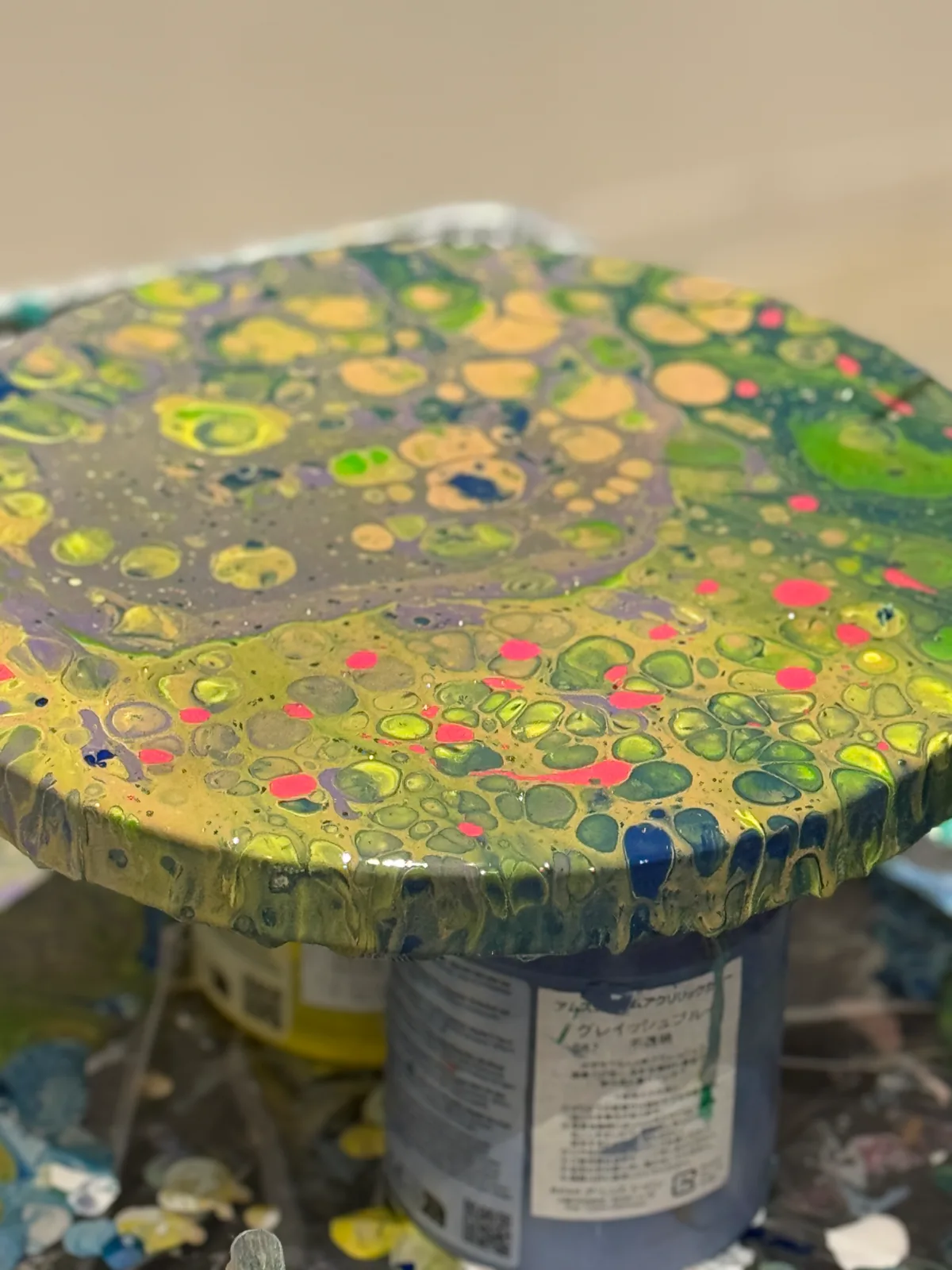 SS Round Paint Pouring Fluid Art