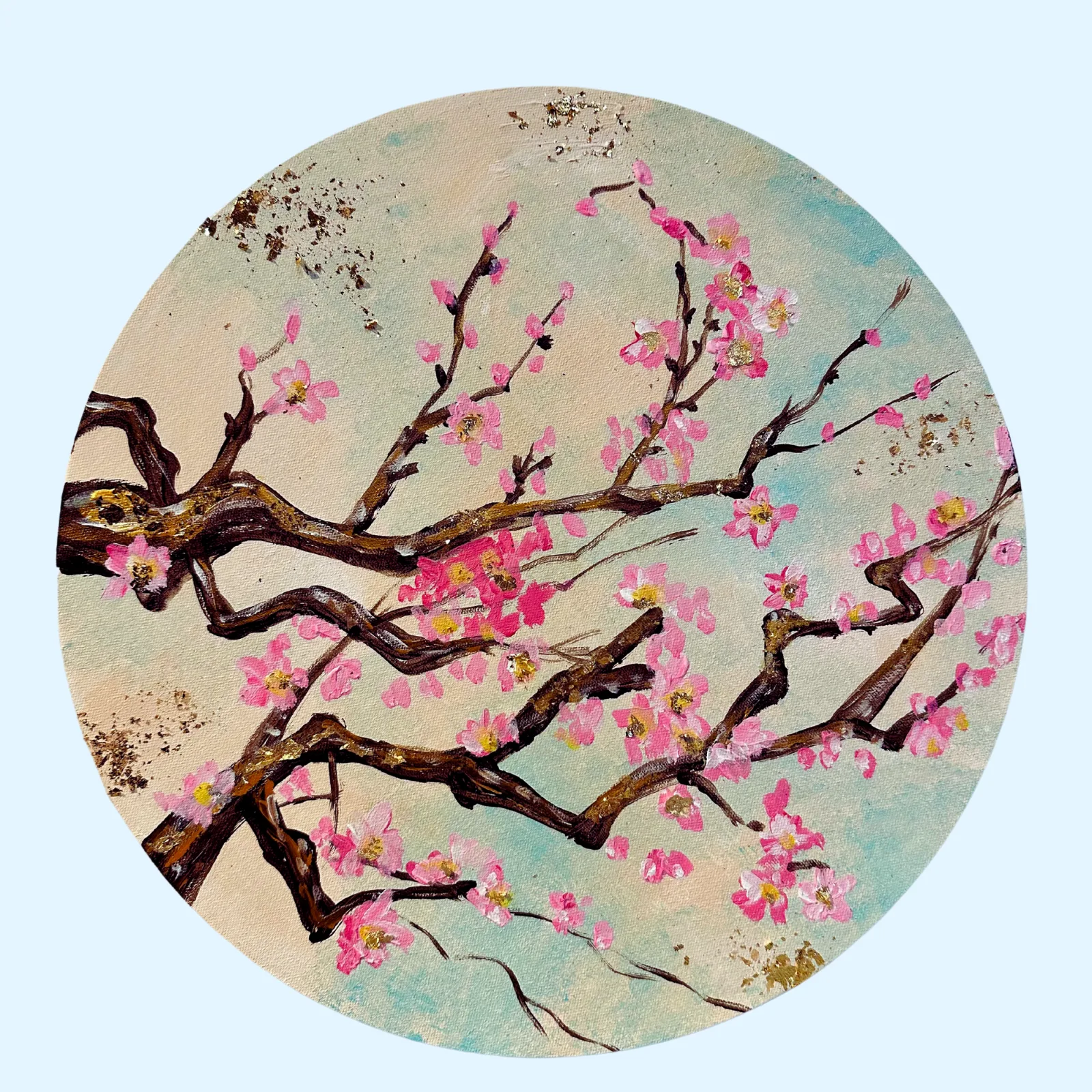 Sakura with Gold-leaf Accent