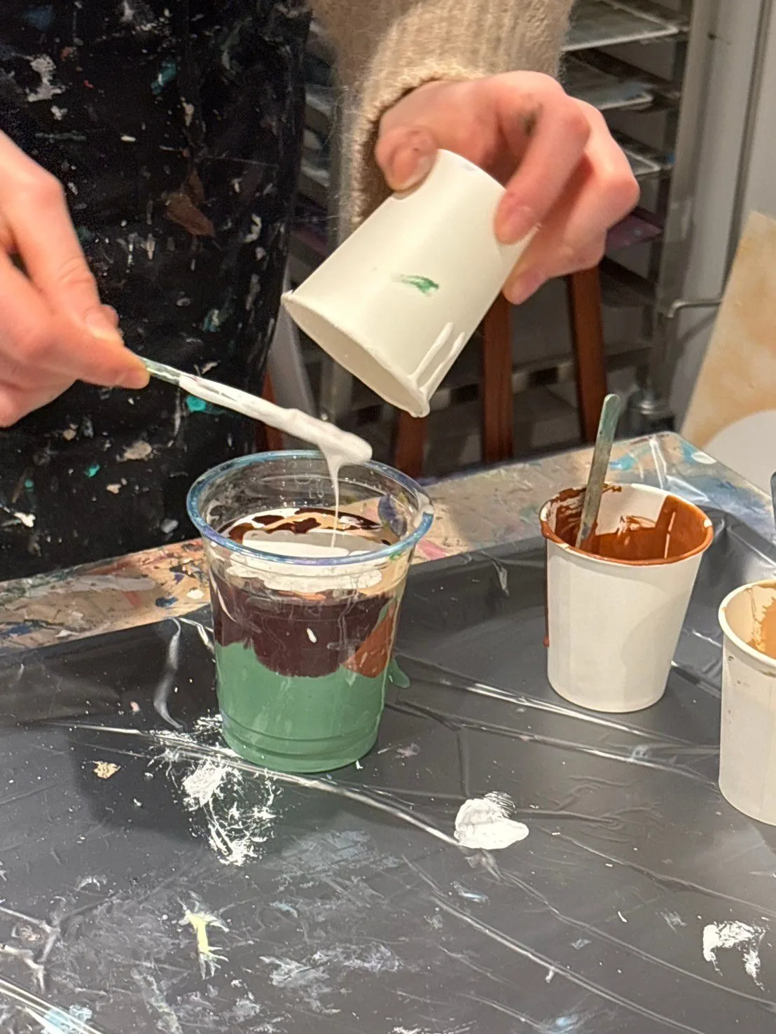 SS Parent & Child: Paint Pouring Fluid Art 4