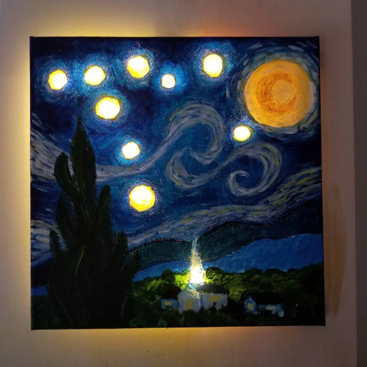 Kids: Van Gogh Starry Night with Lights 2