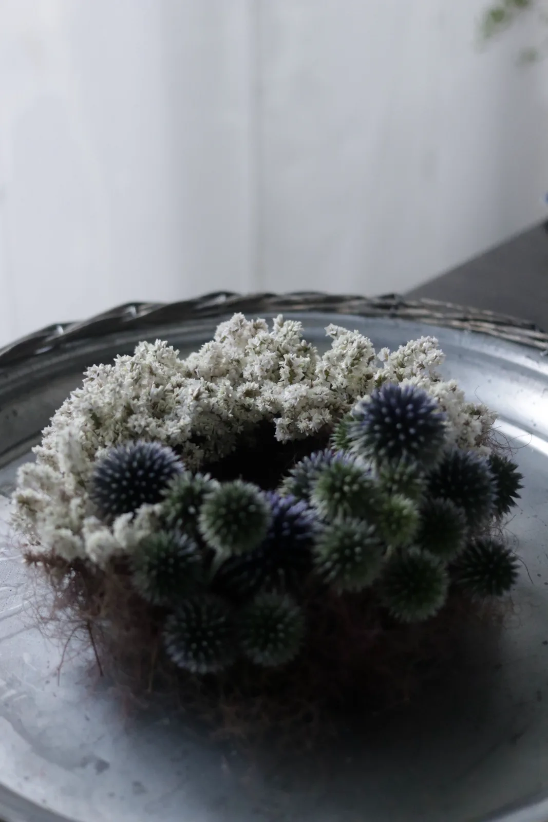 Flower Arrangement: Lapis Lazuli Thistle Wreath 2