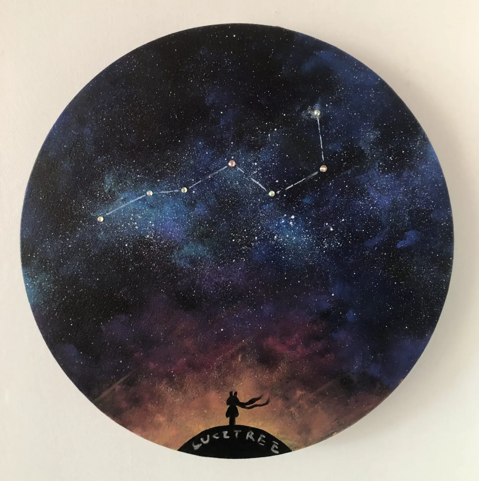 夜空に輝くラインストーンの星座