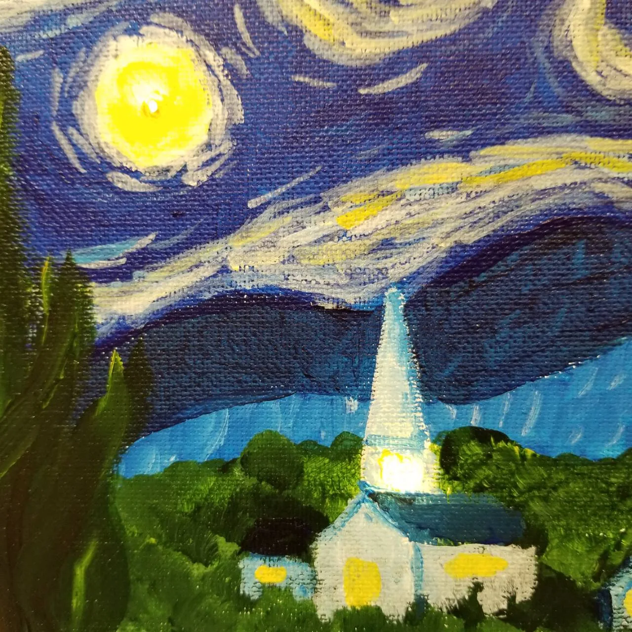 Kids: Van Gogh Starry Night with Lights 3