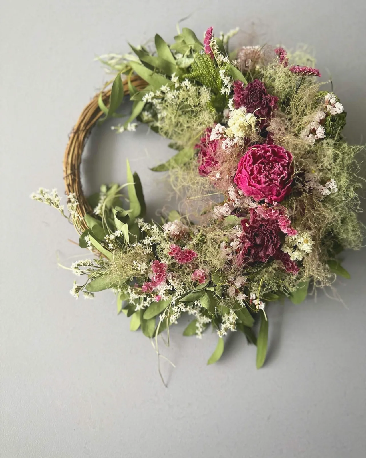 Flower Arrangement: Botanical Wreath with Smoketree and Peonies 2