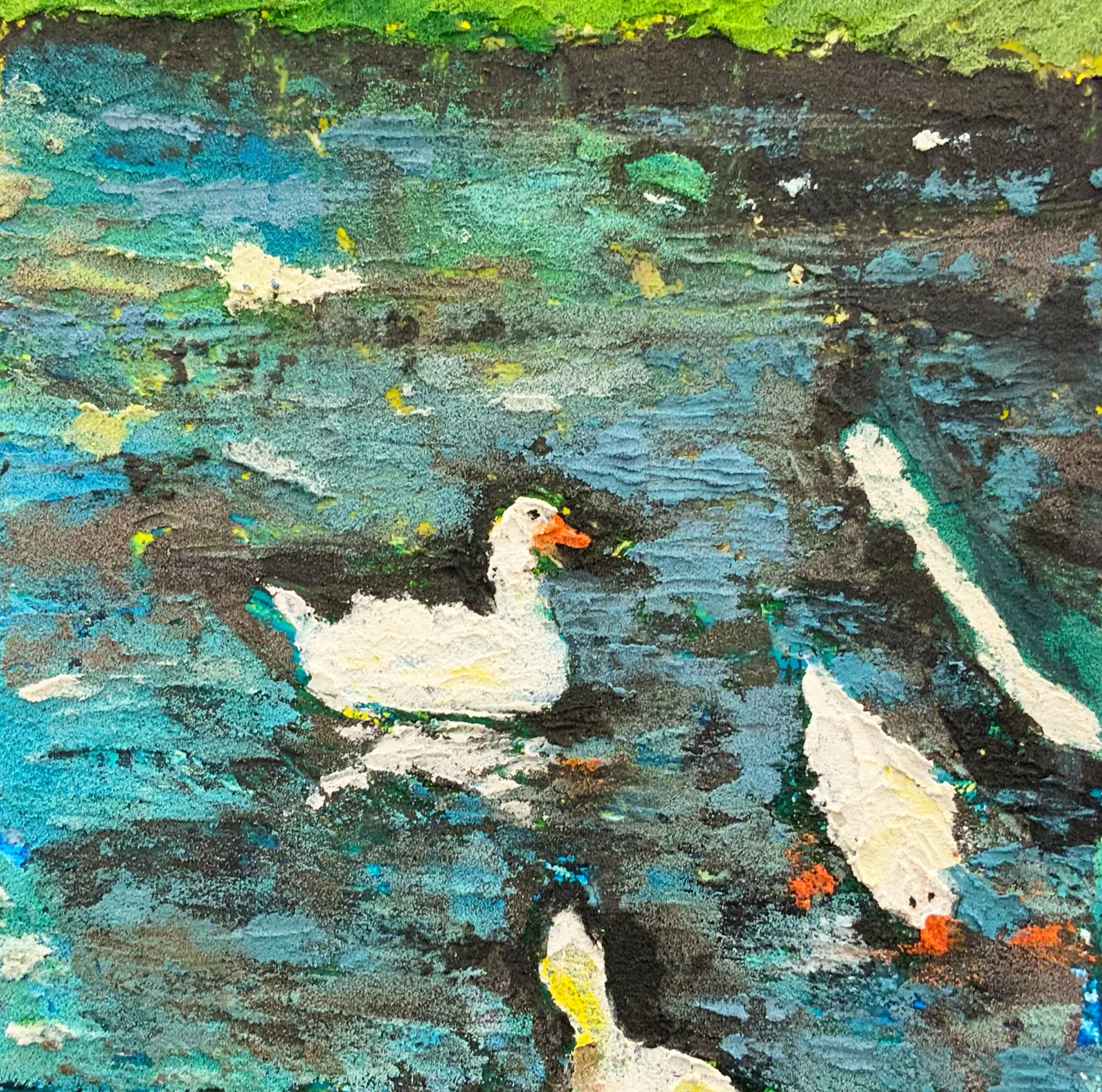 Textured Art Ducks /n