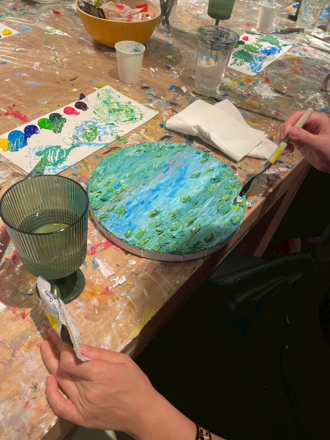 Textured Art Monet Waterlilies /u 3