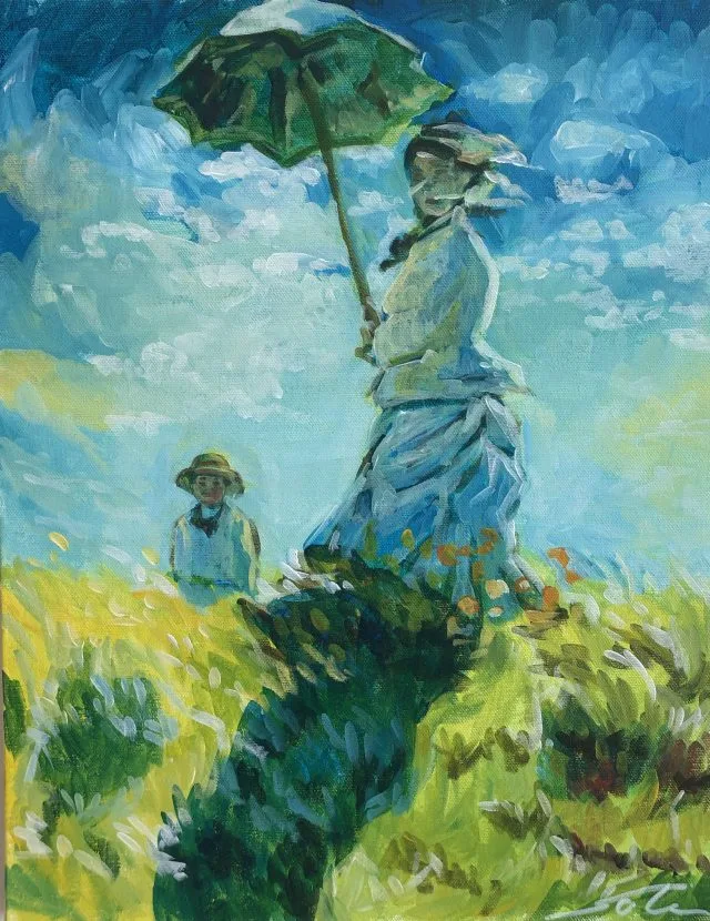 Monet Woman with a parasol /h