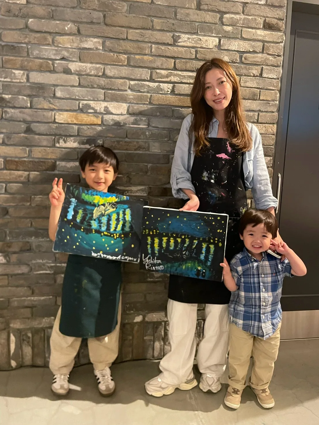 Mummy & me - Van Gogh The starry night over the rhone/u 4