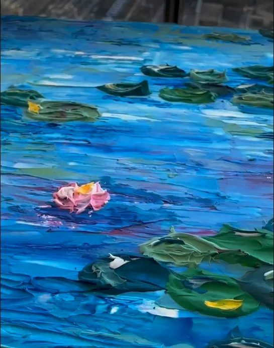 Textured Art Monet Waterlilies /n 4