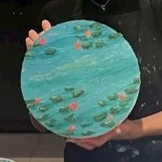 Textured Art Monet Waterlilies /u 3