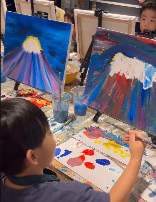 Mummy & me - Van Gogh Mt Fuji/u 4