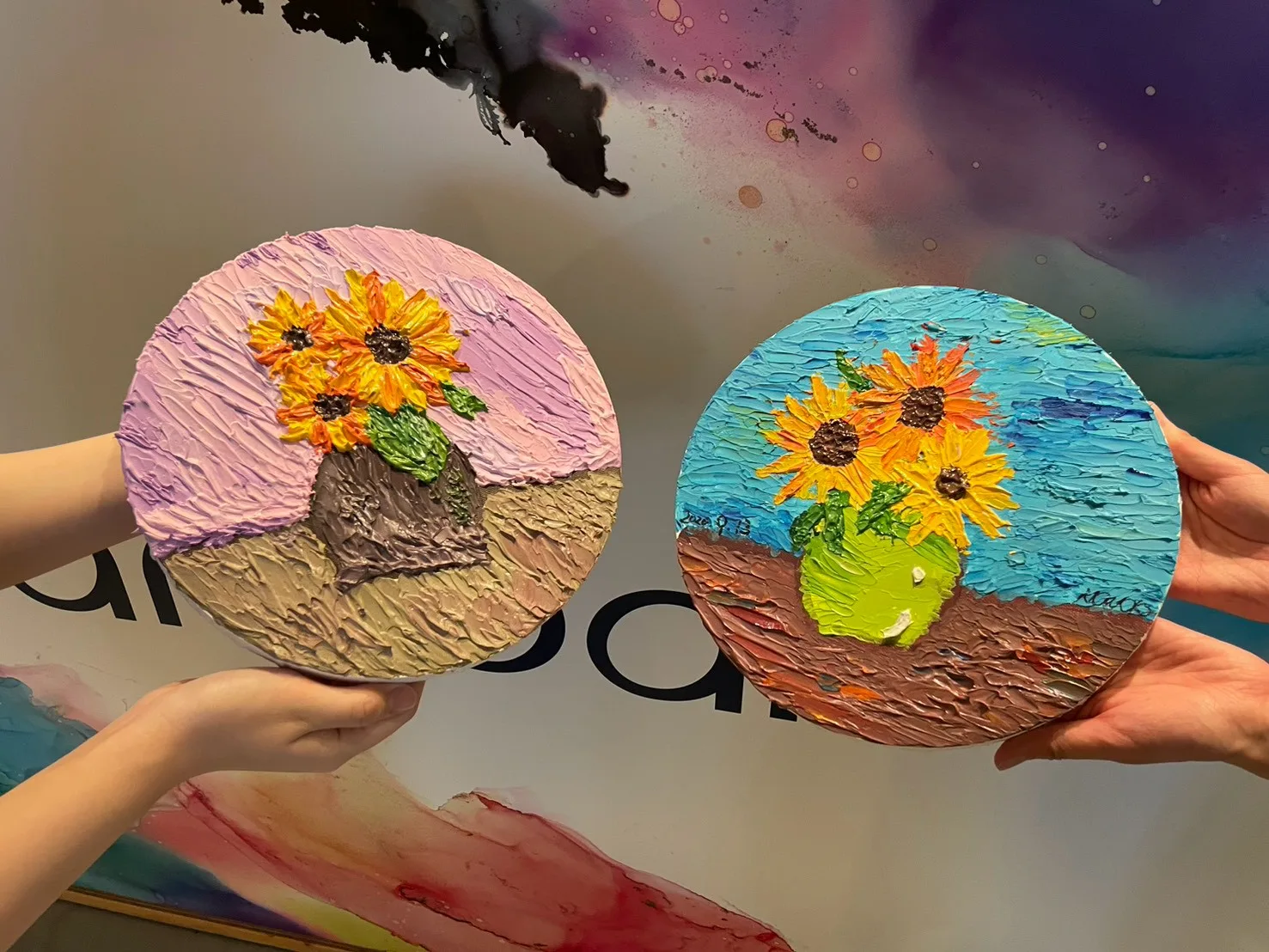 Textured art - Van gogh Sunflower /u 4