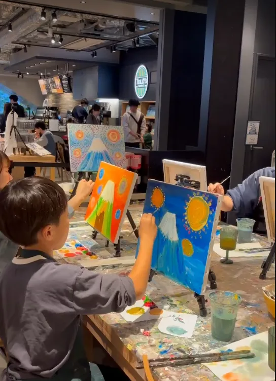 Mummy & me - Van Gogh Mt Fuji/u 3